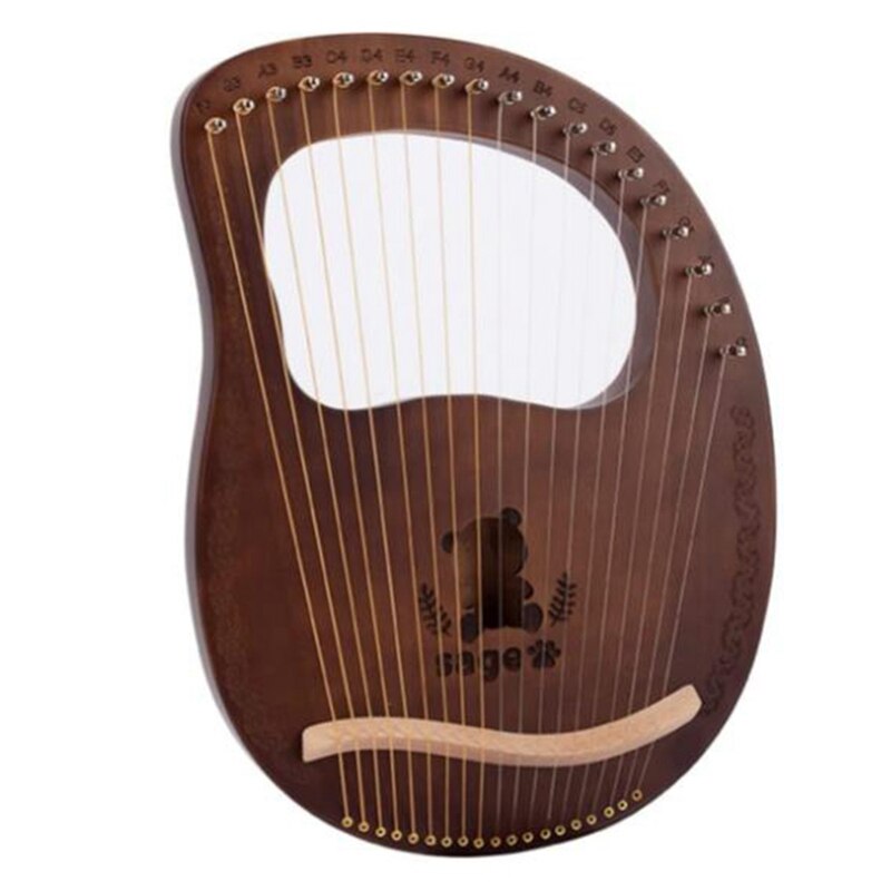 ARPA de Lira de caoba, 19 cuerdas, instrumento de cuerda con llave de afinación para amantes de la música principiantes, Etc.: Verde claro