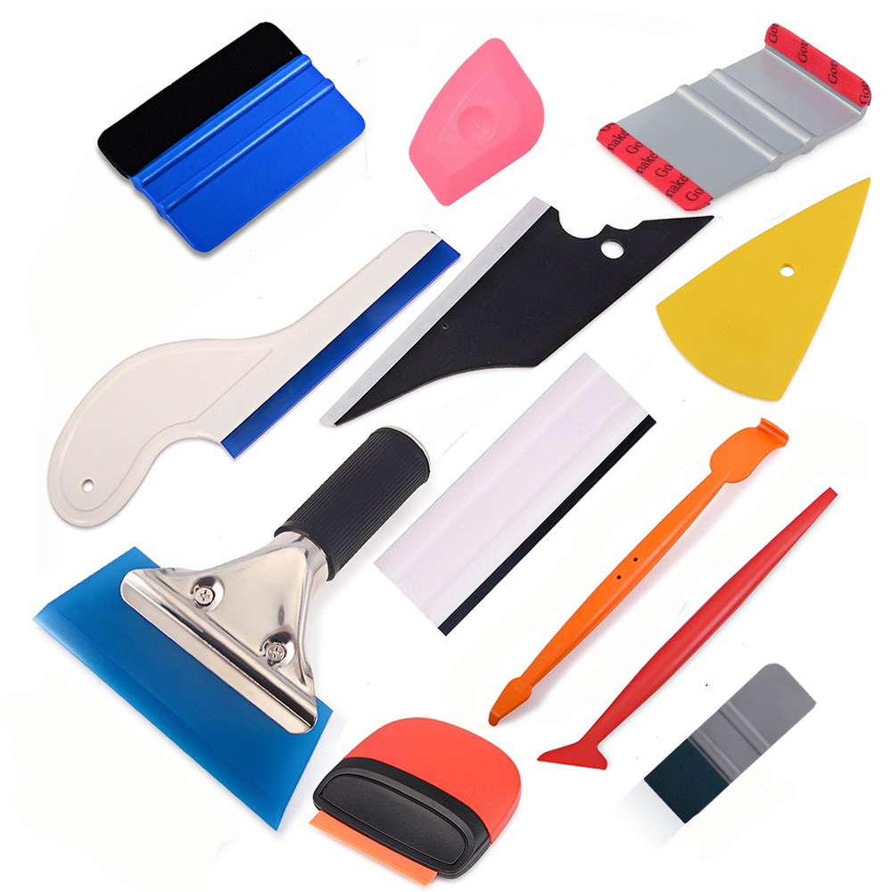 EHDIS Car Vinyl Wrapping Tools Kit Carbon Fiber Film Squeegee Scraper Car Wrap Vehicle Sticker Window Tint Auto Accessories Set