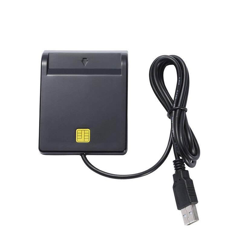 Type C Smart Card Reader Common Access CAC Card Reader for Sim/ATM/IC ID Cards QJY99