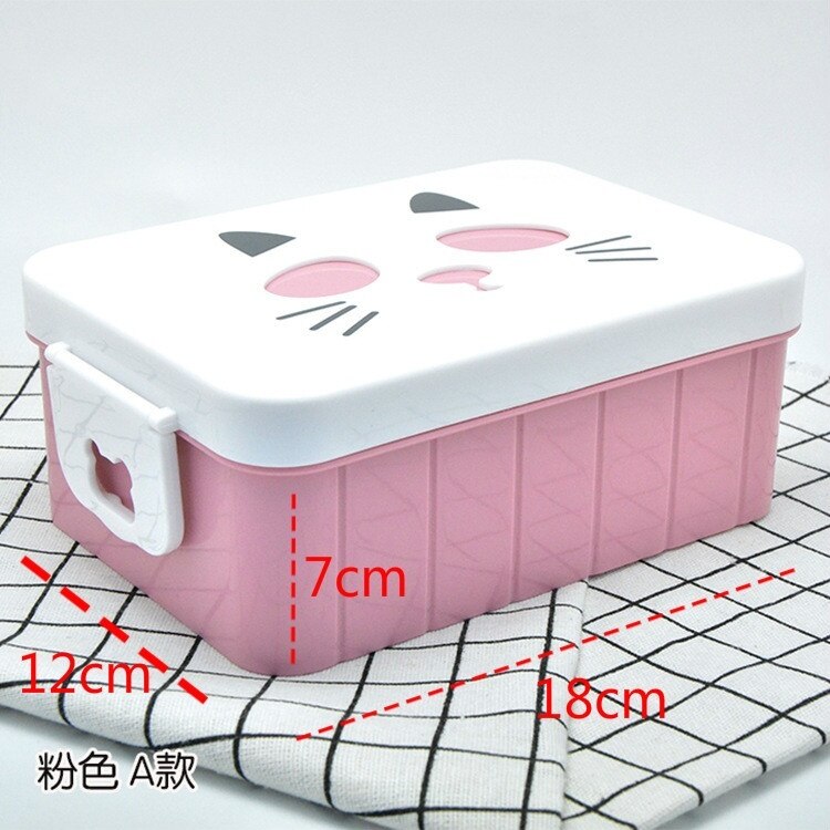 Plastic Cartoon Children's Lunch Box Student Sealed Lunch Box Microwave Oven Bento Lunch Box