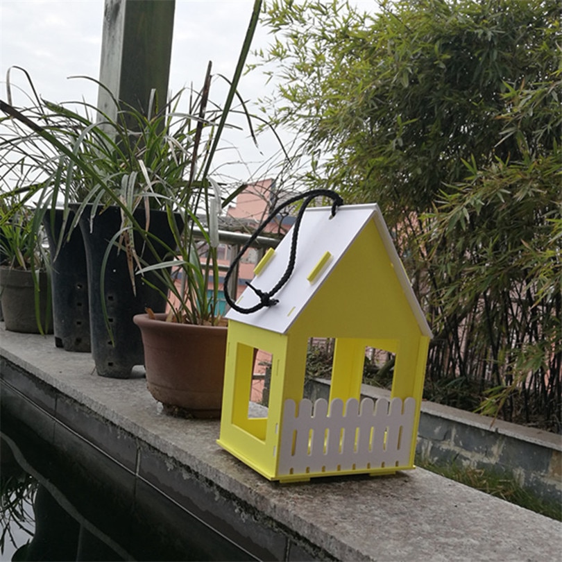Bird House Wooden Ventilation Bird nest Entertainment in Backyard Birdhouse Garden decorations bird cage decoration bird bed