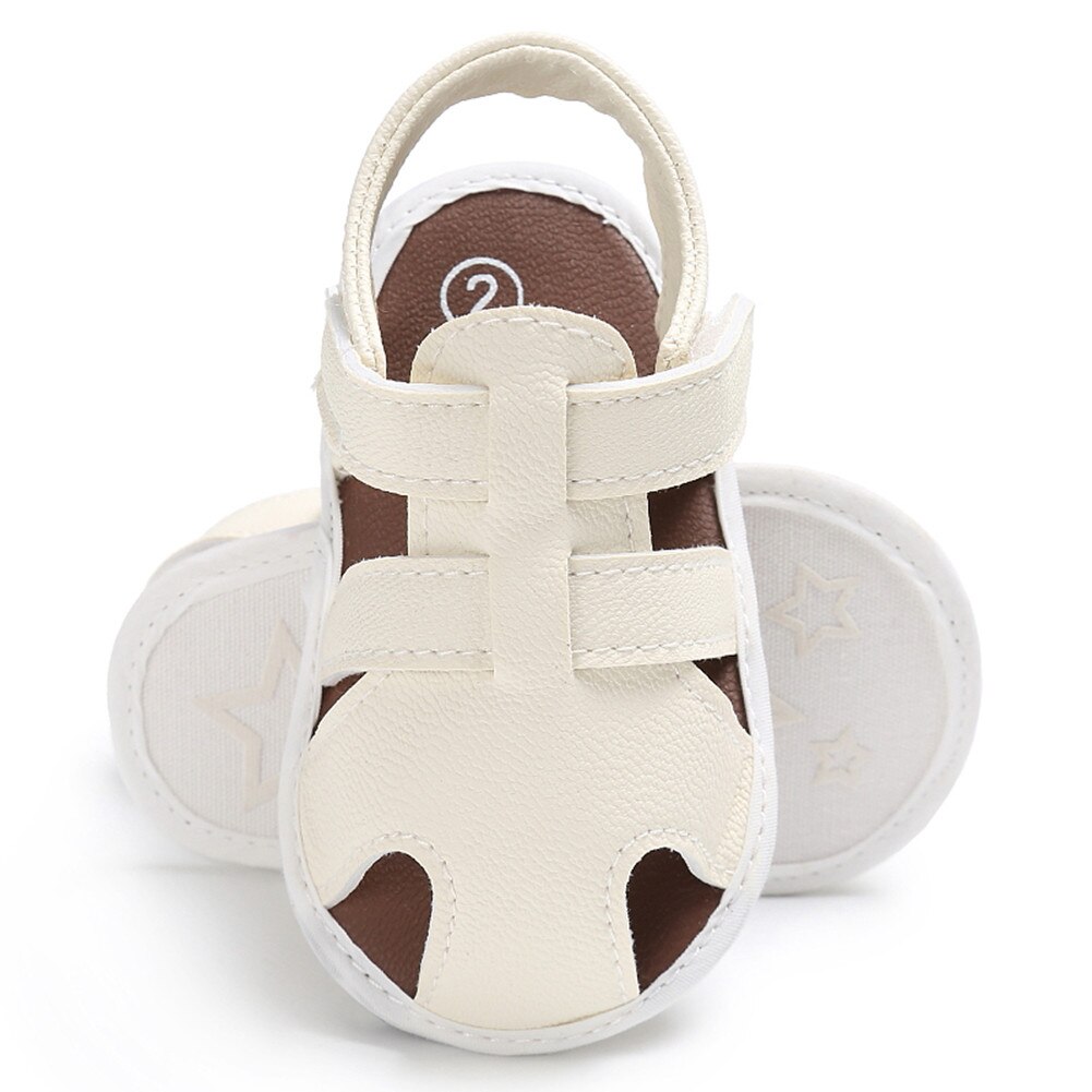 Pudcoco sød baby toddler spædbarn dreng blød sål prewalker krybbe sko 0-18 måned: Hvid / 13-18 måneder
