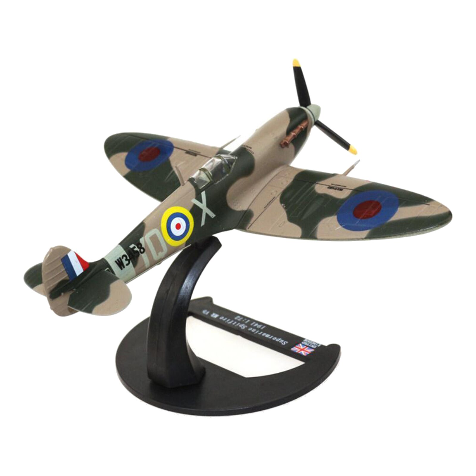 1:72 Plane Supermarine Spitfire Mk Vb Aircraft Bomber Airplane &amp; Stand