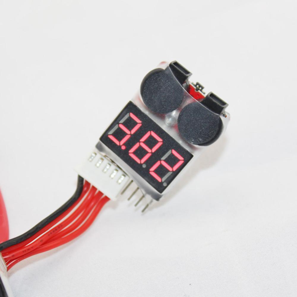 RC Buzzer 1-8S Lipo Alarm Warner Schutz Checker Voltage LED Buzzer Tester B0O1