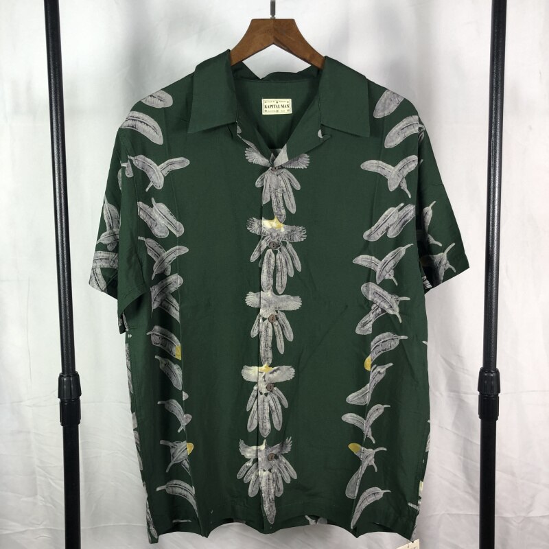 Hohe KAPITAL Hemd Männer Frauen 1:1 streetwear Hawaii stil Strand Abschläge KAPITAL Hemden