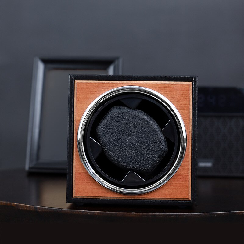 Usb Voeding Zwart Mechanische Horloge Kronkelende Box Motor Shaker Mini Horloge Winder Houder Display Sieraden Organizer