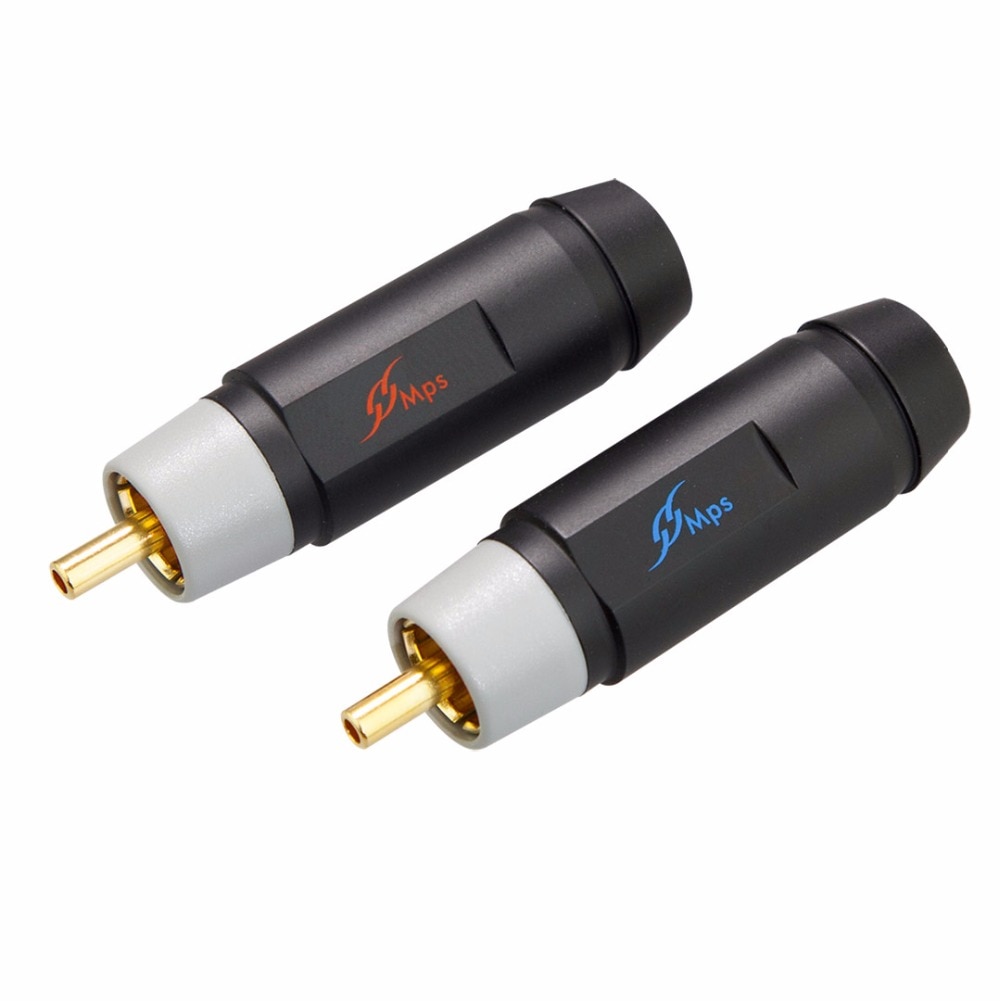 MPS 8G/10G conector RCA conector de señal para CD DVD amplificador DAC oro /rodio plateado cobre