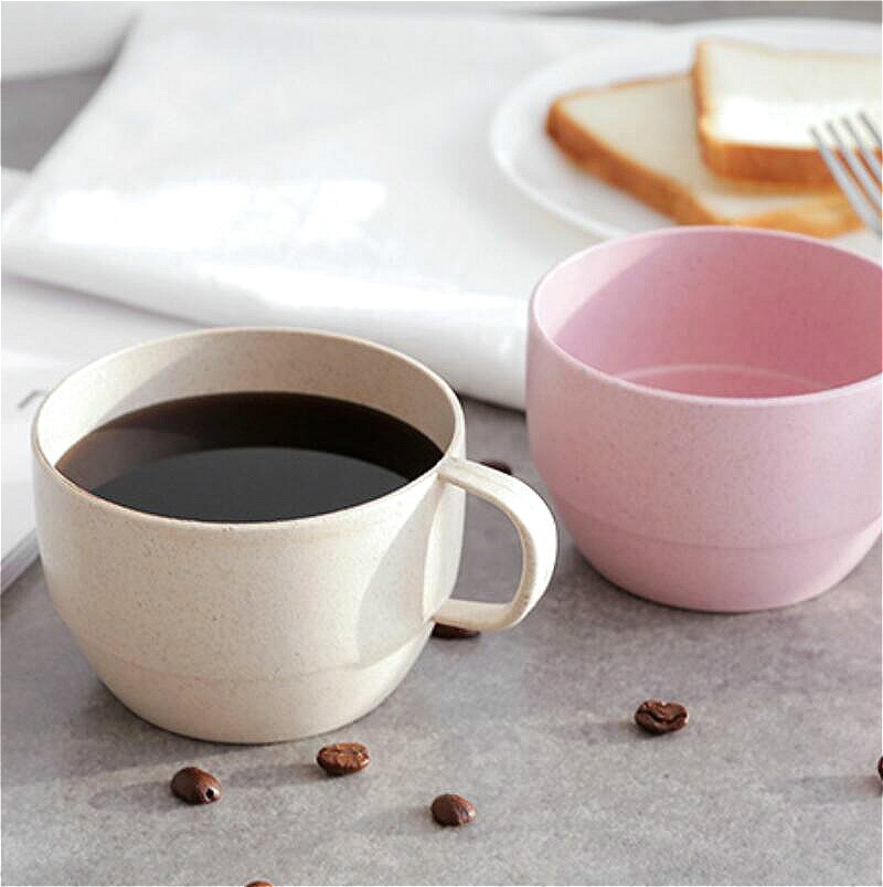 2 st vetehalm mjölk kaffekopp mjölk frukost tekopp par enkel drickskopp resa hem pp plast vattenkopp flaska barn