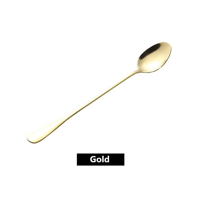 Multifunktions køkken leverer kaffe scoop rustfrit stål te kaffe målebæger kaffe scoop ske catering til køkken: Guld
