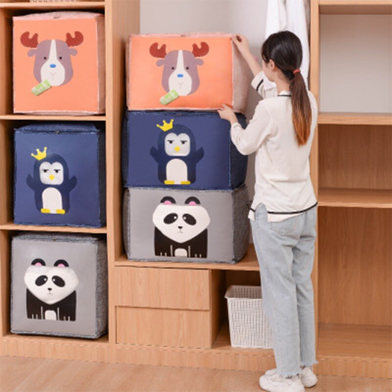 Dikker Upgrade Katoen Quilt Opbergtas Kleding Quilt Zak Wasmand Kleding Container