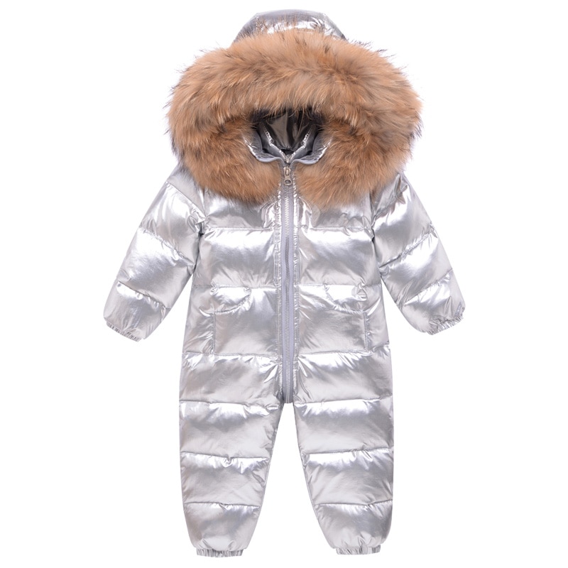 Baby Winter Jumpsuits Kinderkleding Eendendons Jassen Voor Meisjes Jas Kids Jongens Cool Snowsuits Zilver Waterdicht Ourterwear
