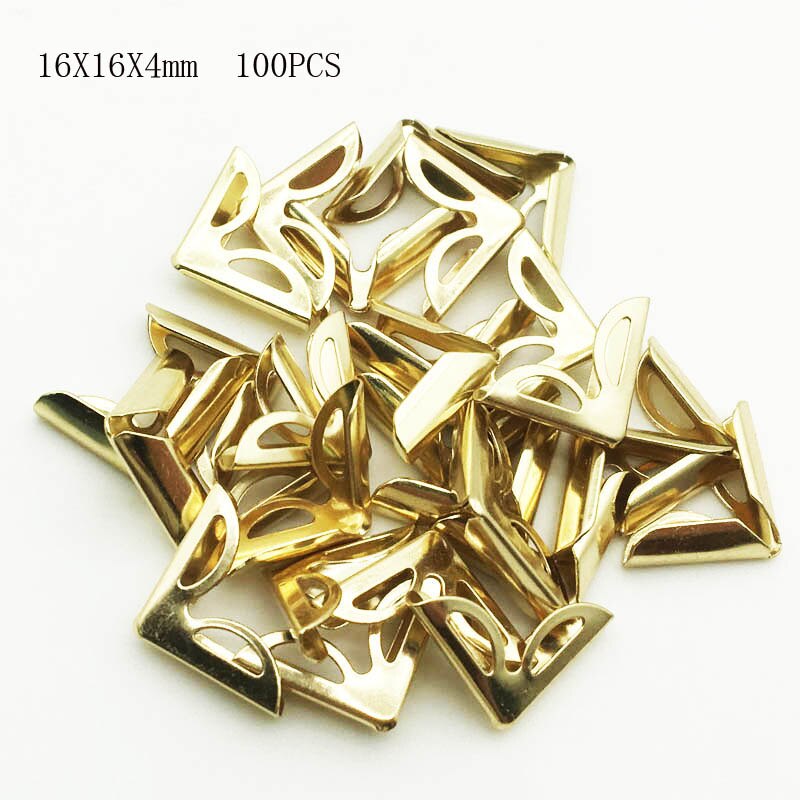 50 st/lot 16 x 16 x 4mm roséguld metall bokhörn för fotoalbum menyer mappar gör-det-själv scrapbooking dekor hörnskydd  wd0278: Wd0300 100 st