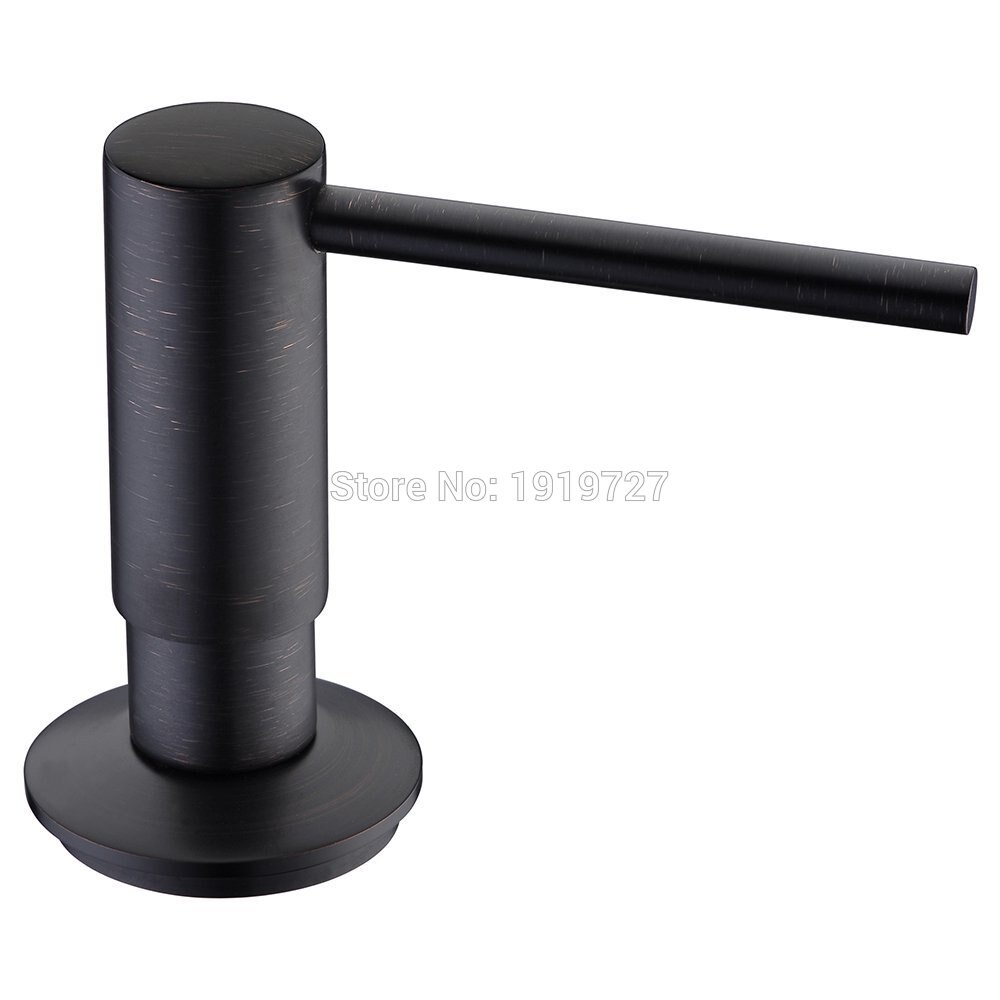Vidric Oil Rubbed Bronze Solid Brass Matte Black Kitchen Soap Dispenser Commercial ORB Lotion Bottle With Abs