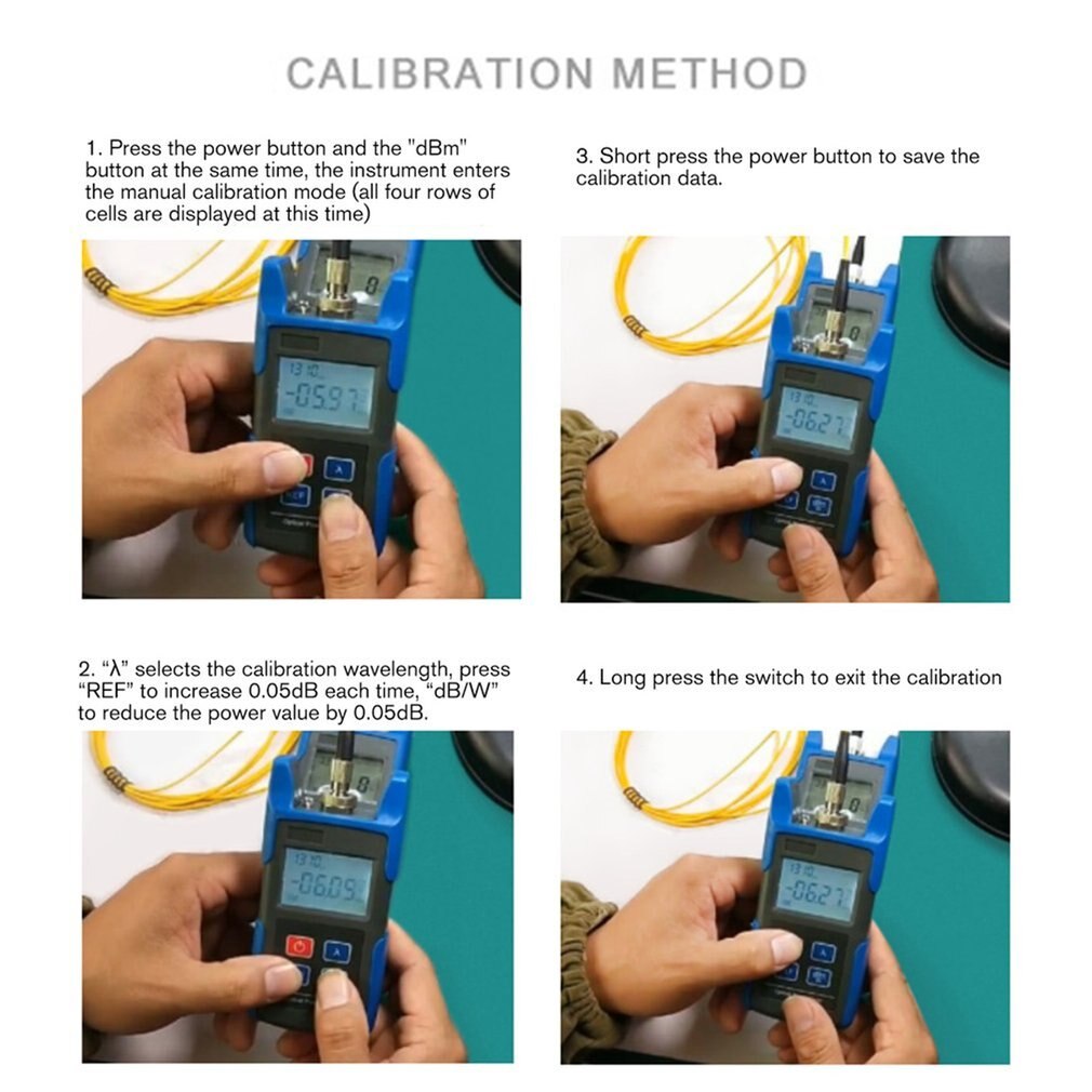 FTTH Fiber Optic Tool Kit -50~+26dBm Optical Power Meter Visual Fault Lcator Fiber Optic Pen Connector Ethernet Tester