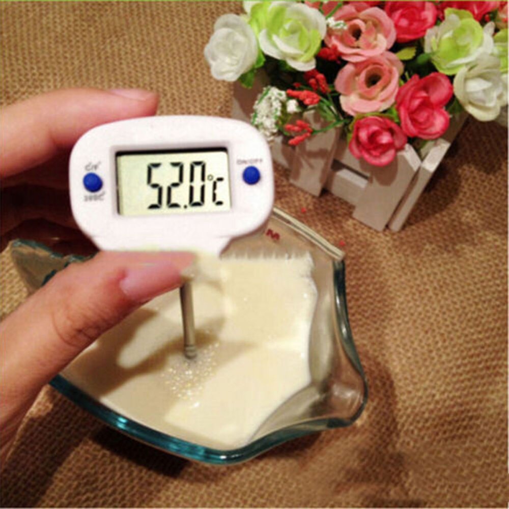 1 stk køkken madlavning mad kødtemperatur mælketermometer protble digital bbq termometer værktøj funktion justerbar