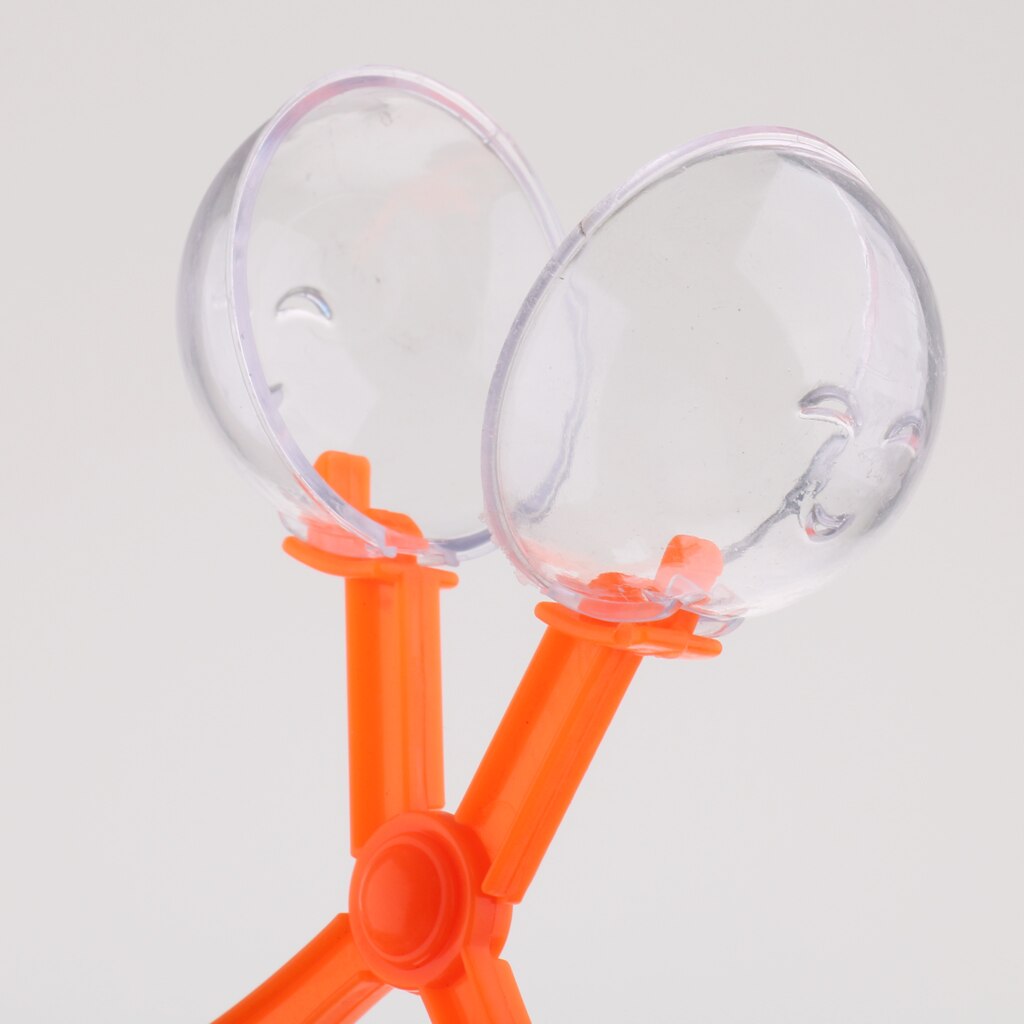 Terrario para reptiles de plástico de 14,5 cm, herramienta de limpieza transparente para residuos de peceras, heces, escarabajos, lagartijas e insectos, abrazadera, tijeras