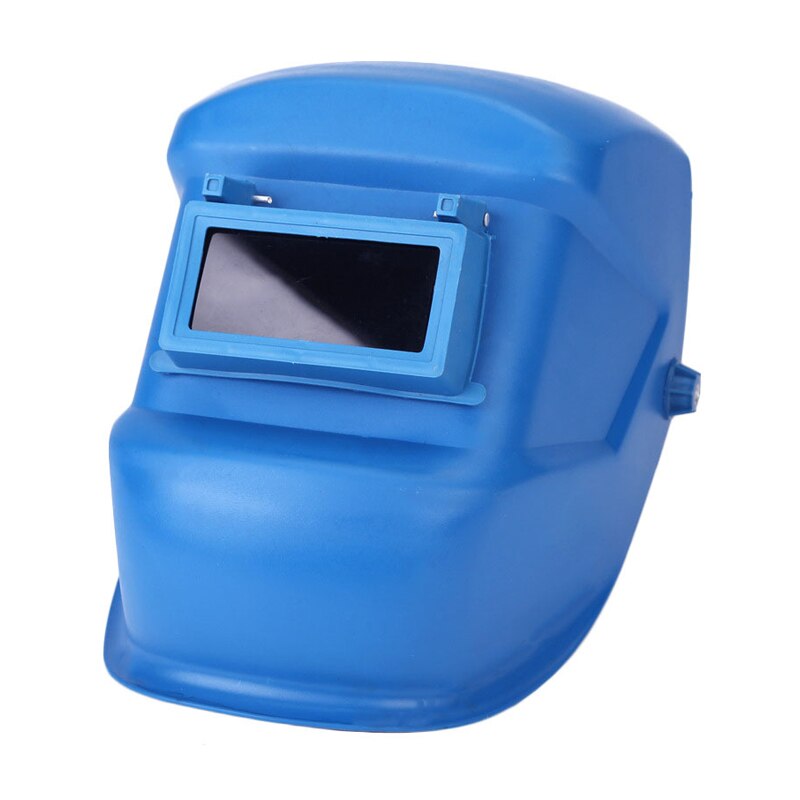 Anti-fall Plastic Welding Mask Adjustable Helmet for Soldring Plastic Solar Cap Viewing Area Adjustable Foldable Headband: blue