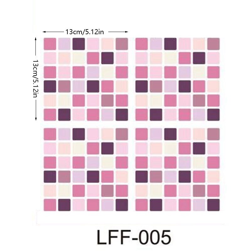 13*13cm 4 stk middelhavsstil retro fliser badeværelse køkken mosaik marokkansk arabisk wallstickers køkken backsplash selvklæbende: Lff 005