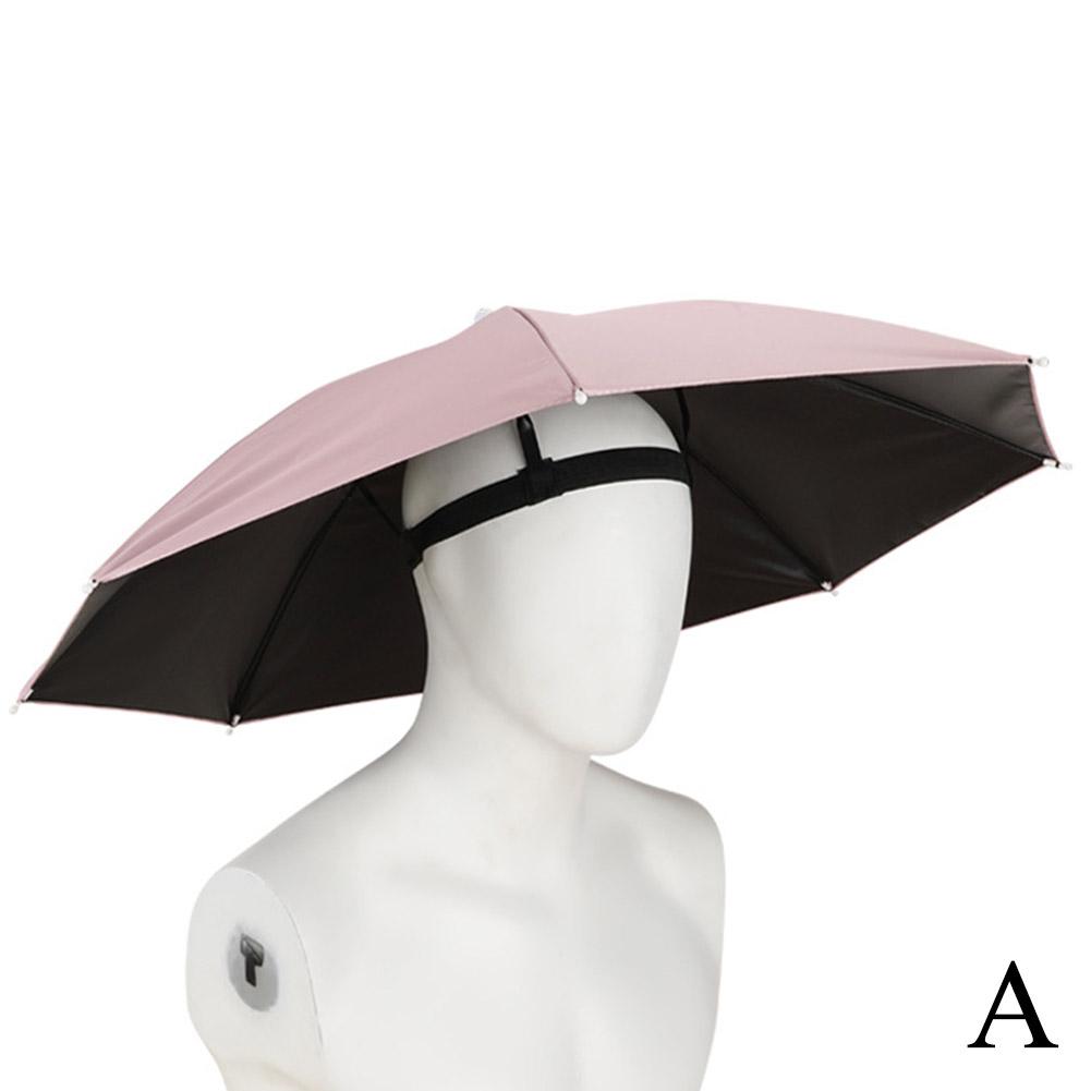 Sombrero de sombrilla portátil para exteriores, sombrilla de pesca impermeable, sombreros universales para el sol, Camping, playa, sombreros plegables U6O1: Lavanda