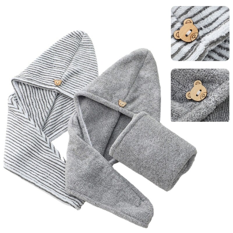 Gorro de fibra de carbón de bambú para el pelo, toalla de secado rápido, absorbente, para baño y ducha, novedad de
