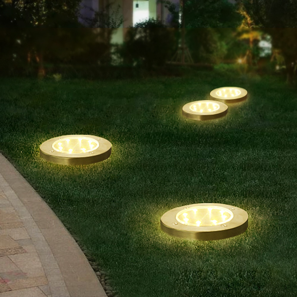 Lámparas solares subterránea luz enterrada IP65 impermeable Led jardín piso luces para patio entrada terraza escaleras césped iluminación