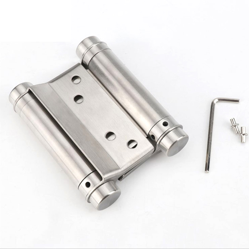 1pc Double open spring hinge Stainless steel two way free door hinge cowboy
