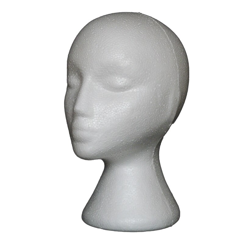 Female Styrofoam Foam Mannequin Manikin Head Model Hat Glasses Display Foam Mannequin Head Model Hat Wig Display Stand Rack