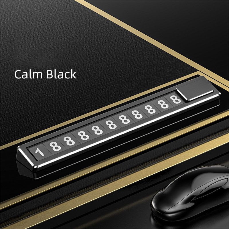 Placa de teléfono con interruptor oculto, tarjeta de número de teléfono de aleación de Metal para coche, placa de tarjeta de estacionamiento temporal, pegatina de coche, estilo de coche