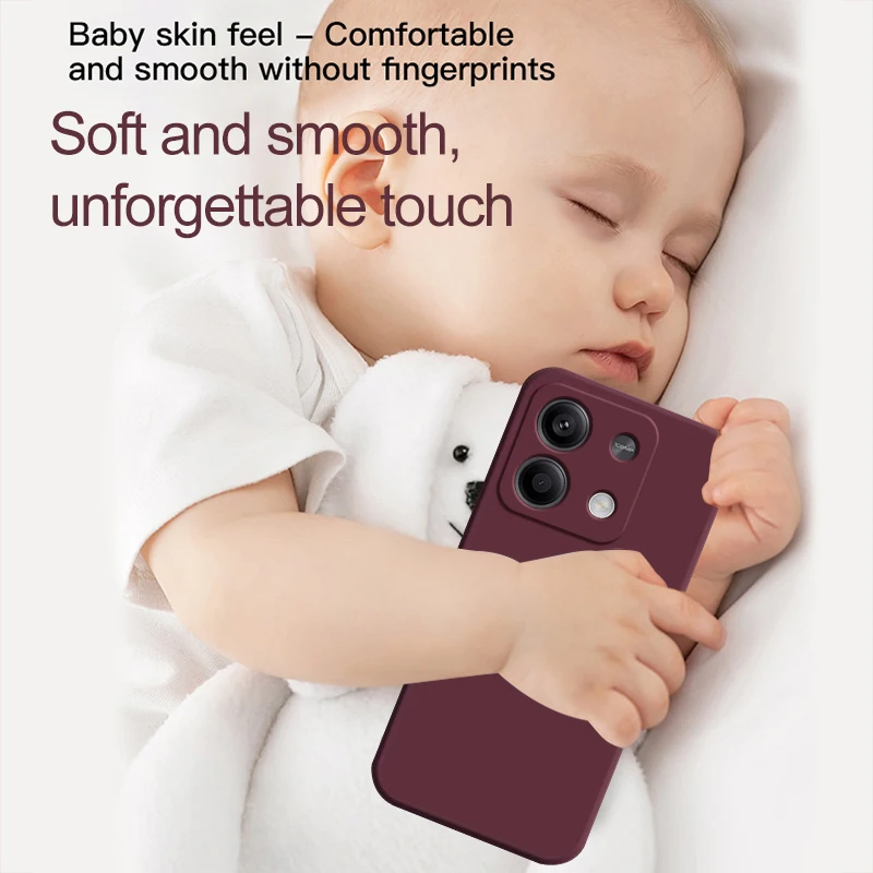 Redmi nota 13 pro 4g caso de silicone líquido macio tpu capa para xiaomi redmi nota 13 note13pro plus note13 pro 5g caso telefone