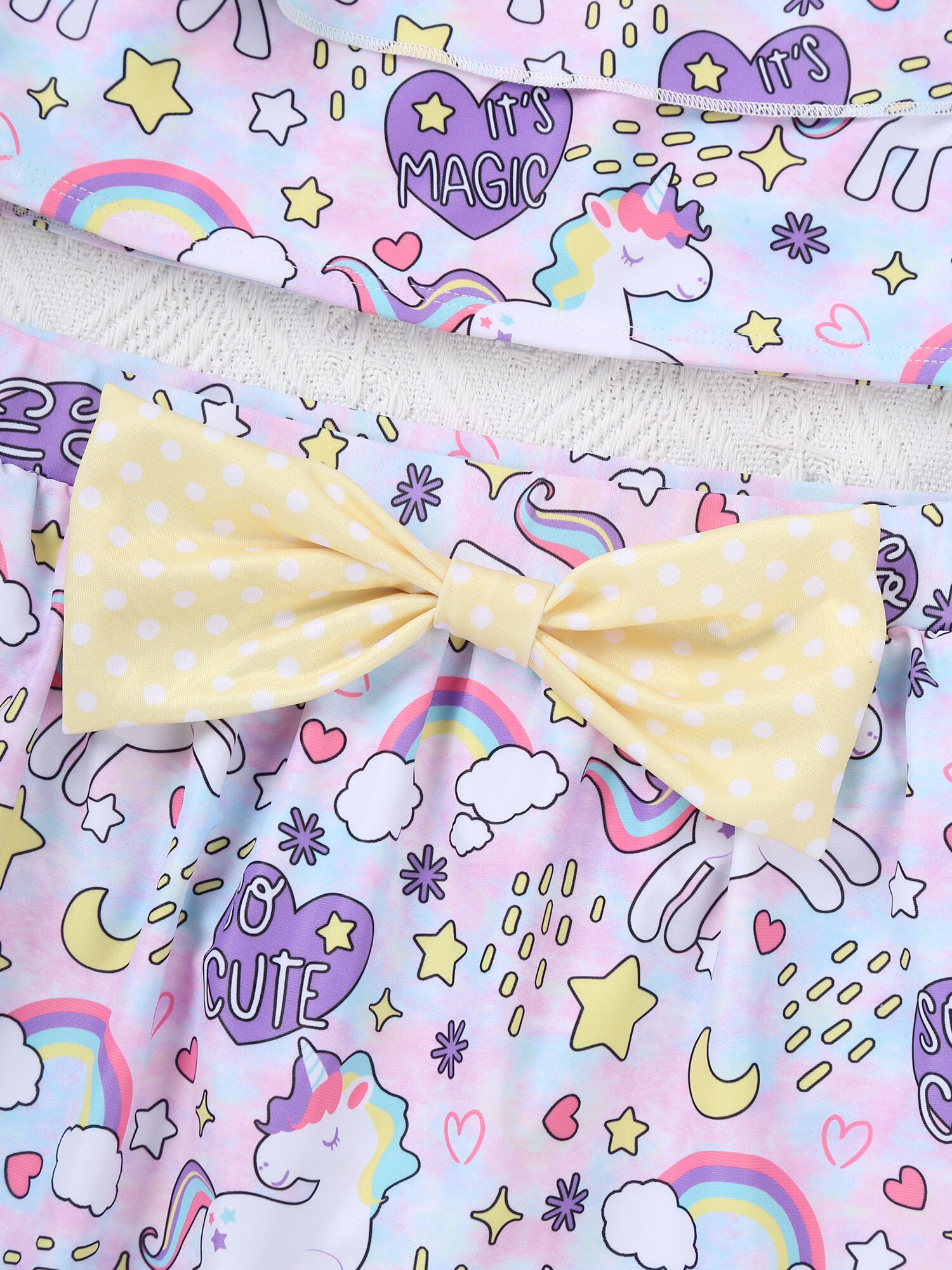 Kids Girls Cartoon Printed Swimsuits Swimwear Bathing Suit 2 Pieces Bikini Sets Kids Swimsuit Children Beachwear Baby Clothing