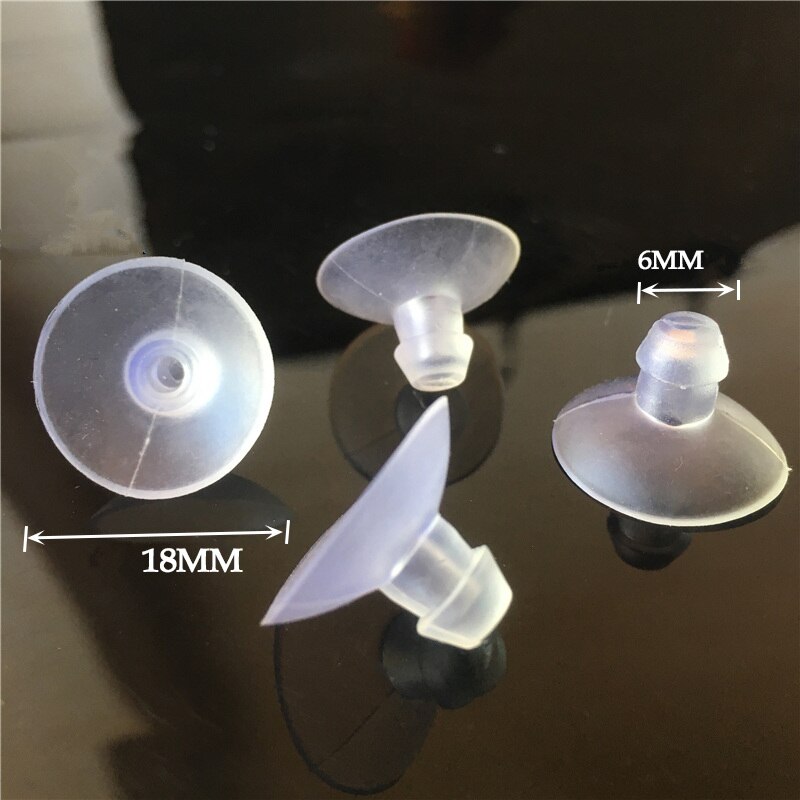 10 stk /20 stk klare 18/20/30mm sugekopper gennemsigtige plastik svampe hoved sugekop