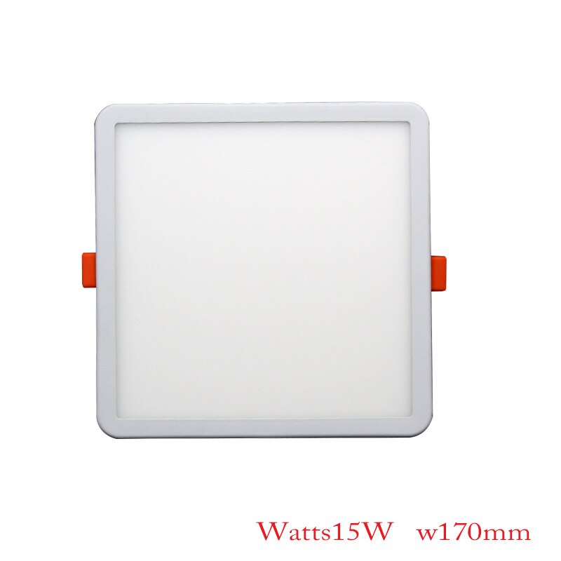 DINGDIAN LED Panel Lights Ultra thin Recessed Downlight 6W 8W 15W 20W 220V Square Round Panel lamp Ceiling Lamp White/Warm white: Square 15W / Warm White