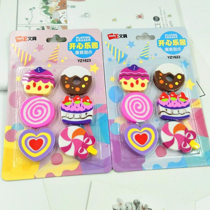 Kids Prijs Gum Set Cartoon Dier Gum Set voor School Kids Leraar Prijs Gum