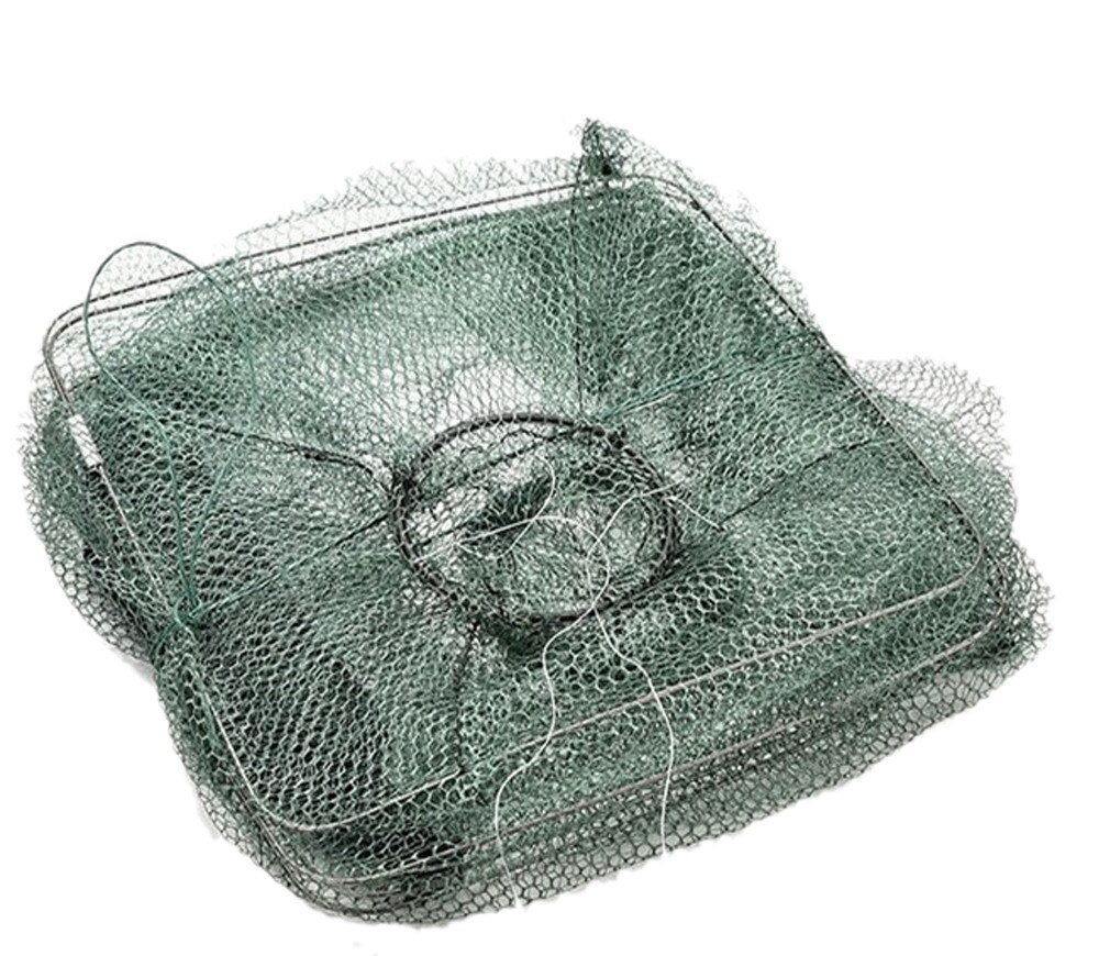 Cebo plegable para pesca de cangrejo, trampa de camarones, jaula de red fundida para pesca, camarón y cangrejo, novedad de , #50
