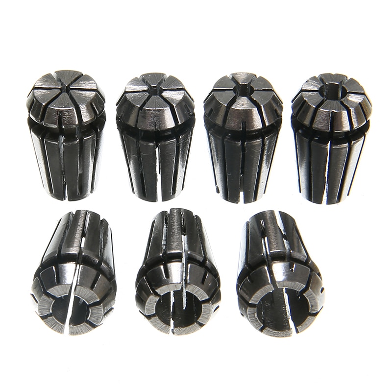 7Pcs High Carbon Staal ER11 Spring Collet 1/2/3/4/5/6/7Mm Met 5Mm ER11A Verlengstuk Motor Shaft Houder