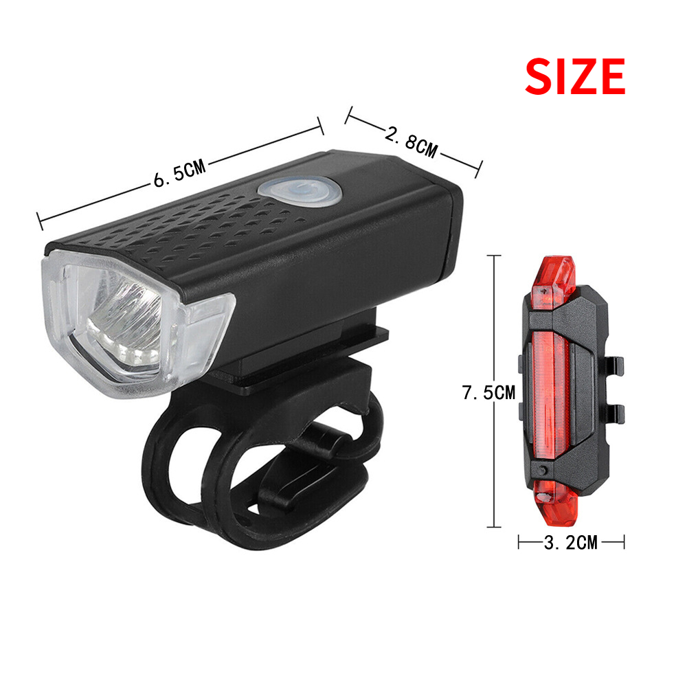 Fietslicht USB LED Oplaadbare Set MTB Racefiets Voor Achter Koplamp Lamp Zaklamp Fietslicht Fietsaccessoires