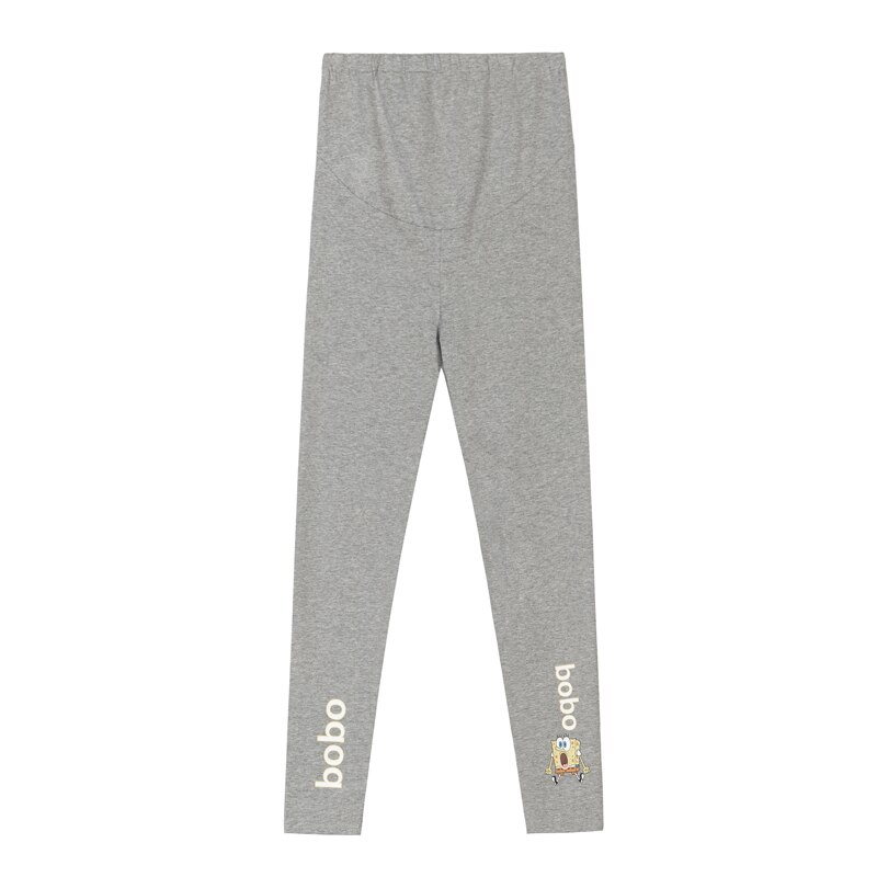 622 # maternidade roupas de algodão carta estiramento leggings maternidade ajustável elástico cintura lápis calças