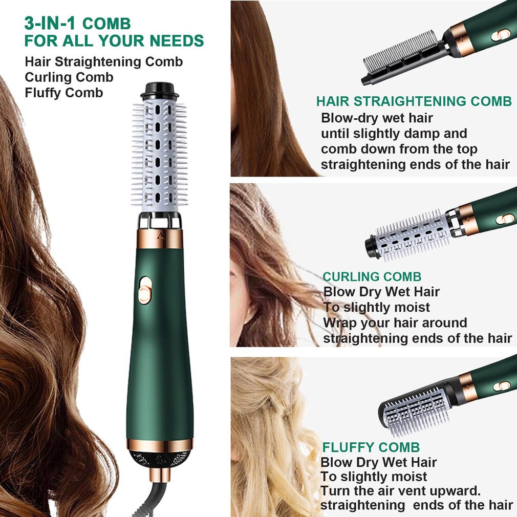 Hair Dryer Brush All-in-One Air Brush For Drying Straightening Curling Hair Volumizer Blow Dryer Brush Hair Styler Brush