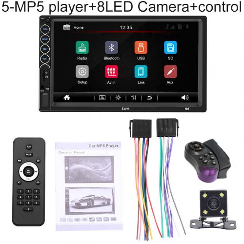Auto MP5 Speler N6 7 Inch Scherm 2 Din Auto Radio Bluetooth Video MP5 Speler Met Camera Voor Iphone Xr.: 5