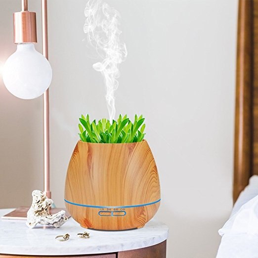550ml wifi Electric Aroma air diffuser wood grain Ultrasonic air humidifier Essential oil Aromatherapy cool mist maker for home