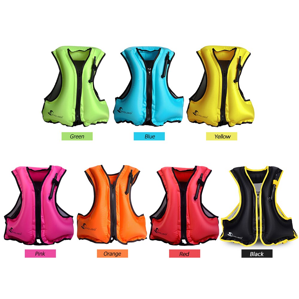 Chaleco inflable para natación para adultos, chaleco salvavidas flotante para esnórquel, natación, surf, deportes acuáticos, salvavidas