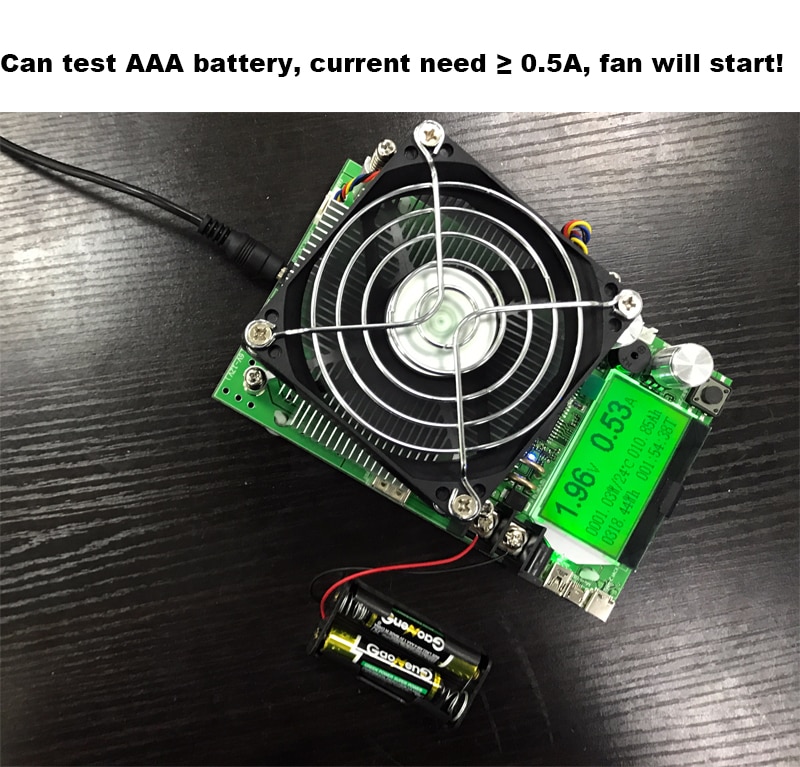 180W Digital capacity tester power supply indicator dc 200V electronic load discharger resistor usb check test+18650 battery Box
