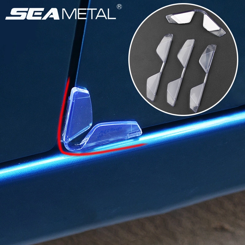 4pcs Universal Car Door Edge Guards Protector Bumper Car Anti-collision Strips PVC Sticker Auto Scratch Protection Moulding Side