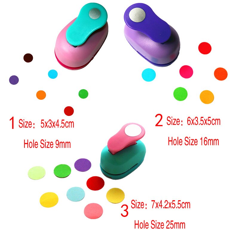 Mini Scrapbook Punches Circular Paper Hole Punch Handmade Cutter Card DIY Round Paper Embossing Device DIY Card Punches