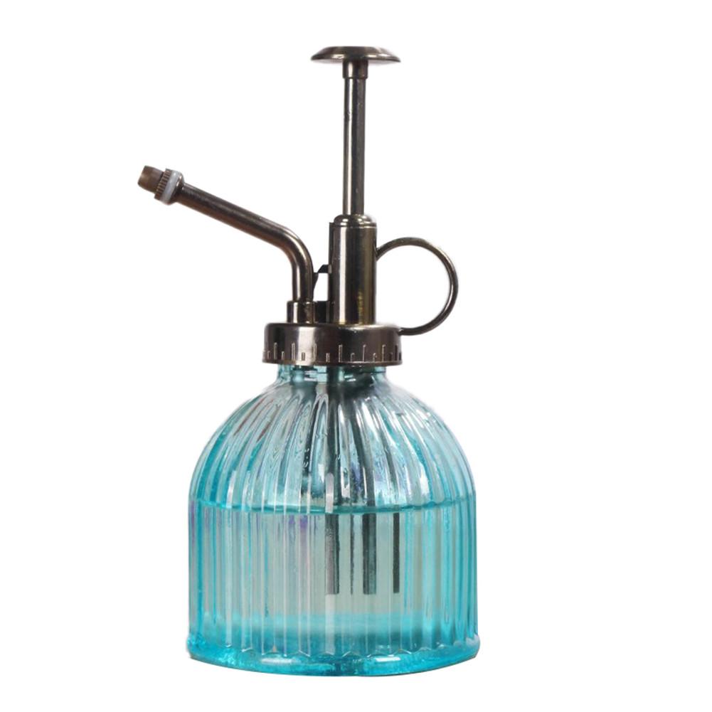 Botella de riego de jardinería, regadera de vidrio Retro, hervidor de agua, herramientas de jardinería, regadera de ducha de vidrio: Blue