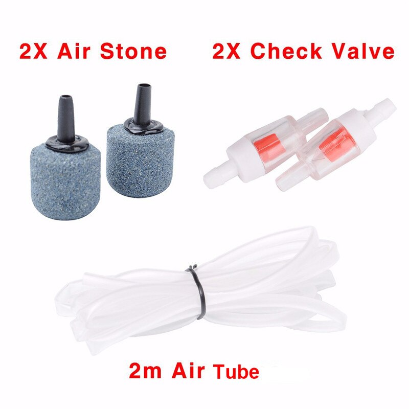 Ultra Low Noise Aquarium Luchtpomp Mini Air Compressor Zuurstof Pomp Voor Aquaria Fish Tank Zuurstof Pomp Slang Lucht Steen pompen Acces: Accessories