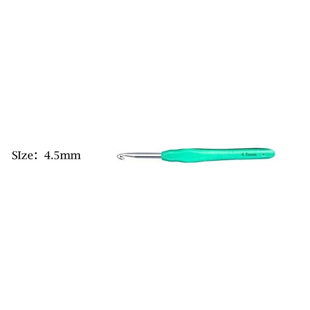 1pc Aluminum Crochet Hook Crochet Needles 2-10mm For Knitting Sewing Needles Tool With Randomly Soft Rubber Handle: 4 5MM