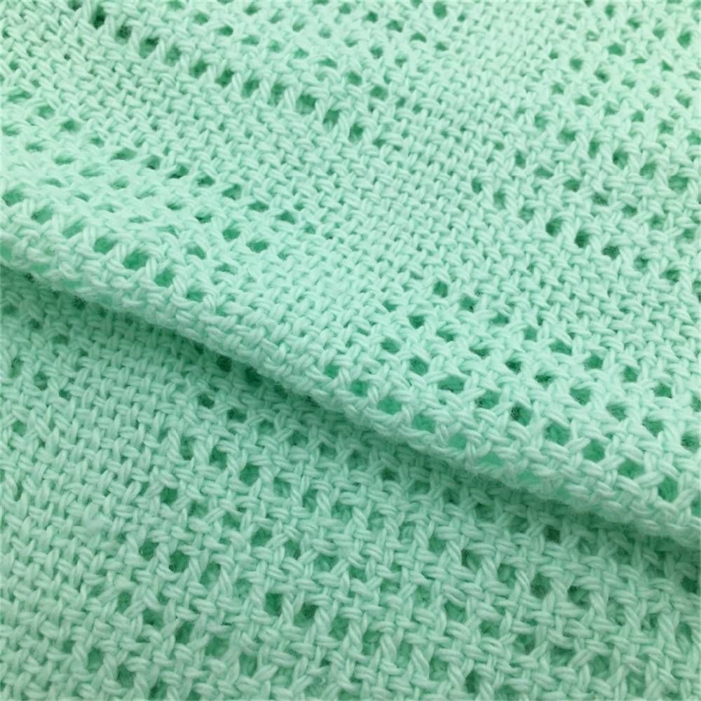1/2/5pcs Cotton Crochet Newborn Baby Blankets Cellular Blanket Summer Candy Color Casual Sleeping Bed Supplies Hole Wrap