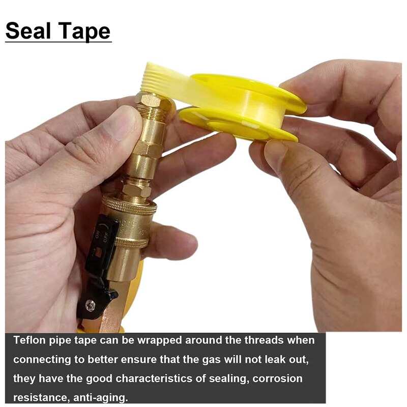 6Pcs Propane Quick Connect Fittings Adapter Shutoff Valve 3/8Inch Flare X 1/4Inch NPT Male Pipe Fitting To Heater