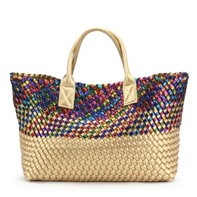 hand-woven women's bag spring summer European and American tide single shoulder vegetable basket women casual bag: caijin